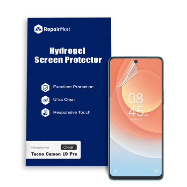 Tecno Camon 19 Pro Compatible Premium Hydrogel Screen Protector With Full Coverage Ultra HD